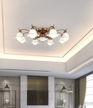 채널 8등 거실등 (직부형/펜던트형 도자기)